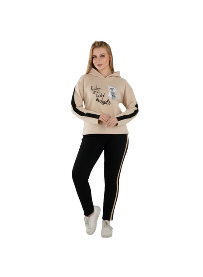 Women's 2-Piece Loungewear Set - "Baby It's Cold Outside" Hoodie & Leggings
