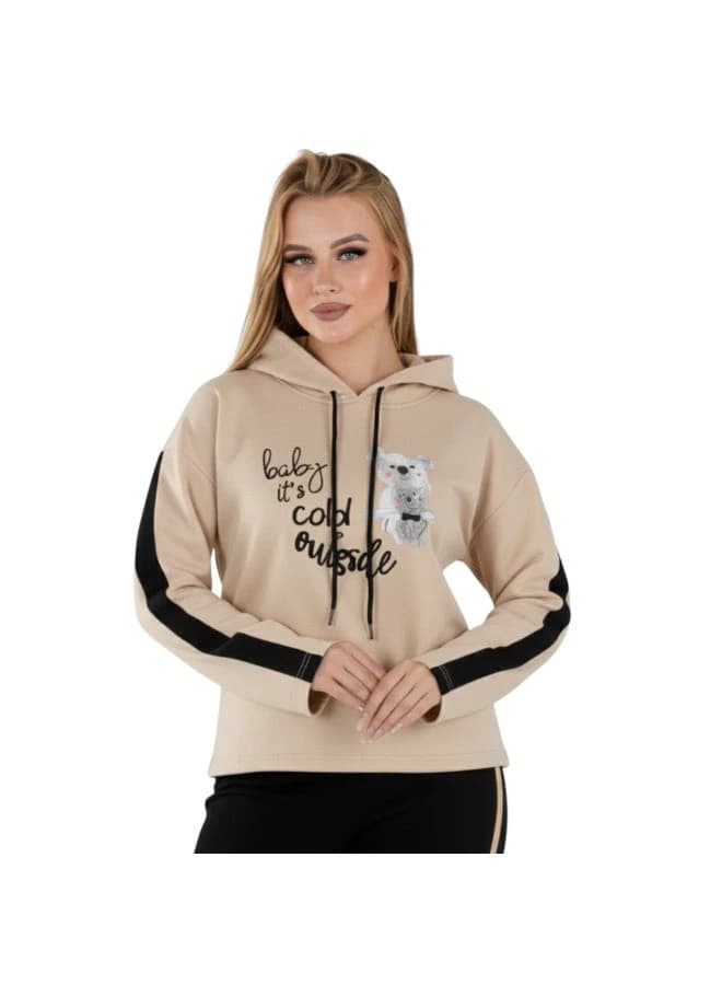 Women's 2-Piece Loungewear Set - "Baby It's Cold Outside" Hoodie & Leggings
