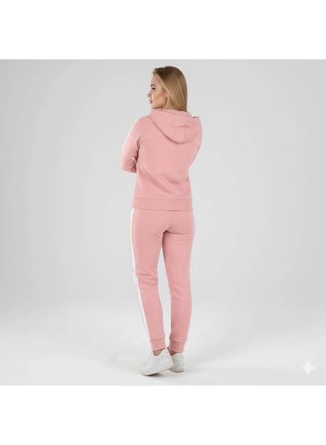 Women’s Winter Melton Pajama Set with Zipper and Hood