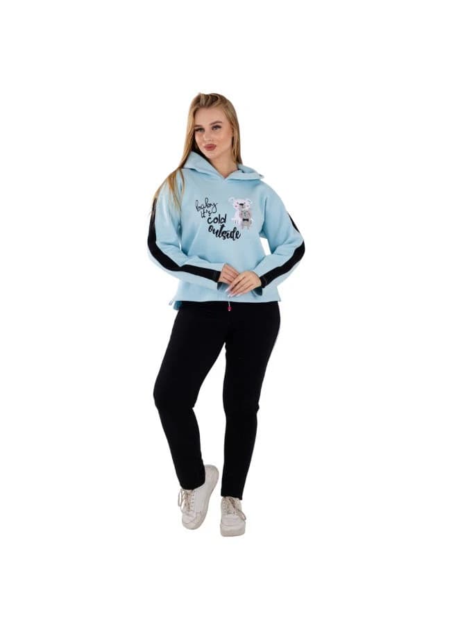 Women's 2-Piece Loungewear Set - "Baby It's Cold Outside" Hoodie & Leggings