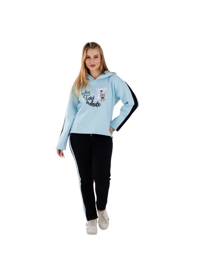 Women's 2-Piece Loungewear Set - "Baby It's Cold Outside" Hoodie & Leggings