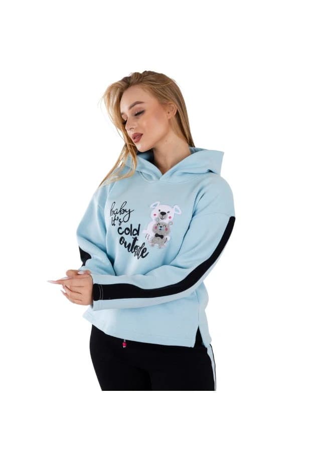 Women's 2-Piece Loungewear Set - "Baby It's Cold Outside" Hoodie & Leggings