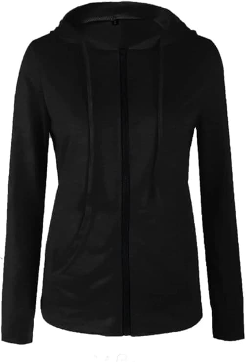 Women's Cotton Zip Hoodie Black