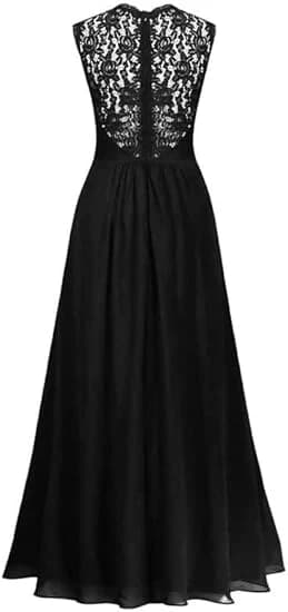 Women's Chiffon Long Black Dress