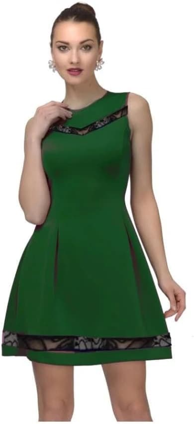 Women's Black Lace Sleeveless Dress