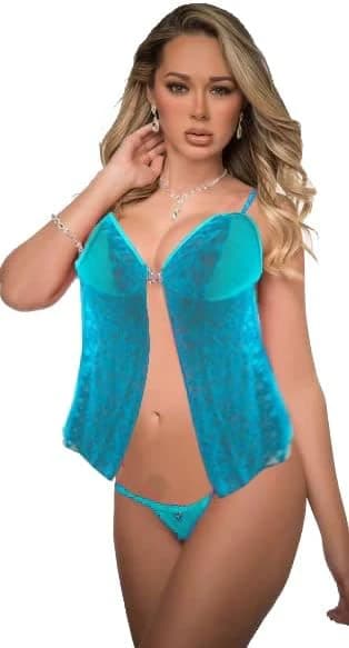 Lace Front Open Front BabyDoll Lingerie