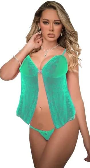 Lace Front Open Front BabyDoll Lingerie