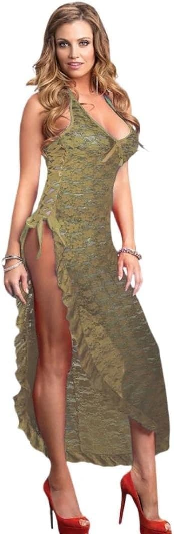 Lingerie Lace Side Open Nightgown