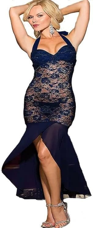 Lace Long Lingerie with Lace Closure