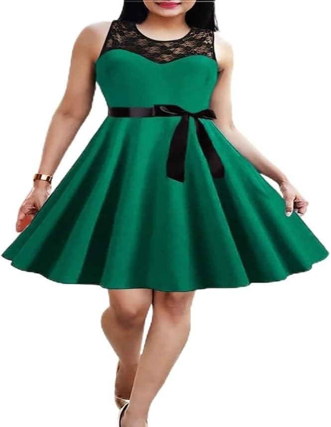 Women's Long Dress with Wide Sleeves Lace