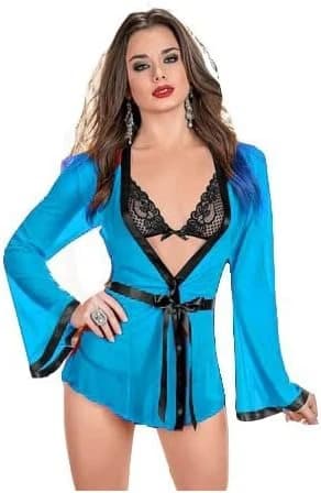 Robe & Braa & Panty Hill Lingerie Set