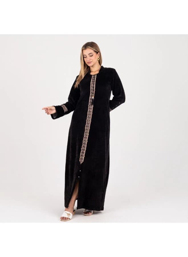 ZECOTEX Velvet Abaya Elegant Embroidery