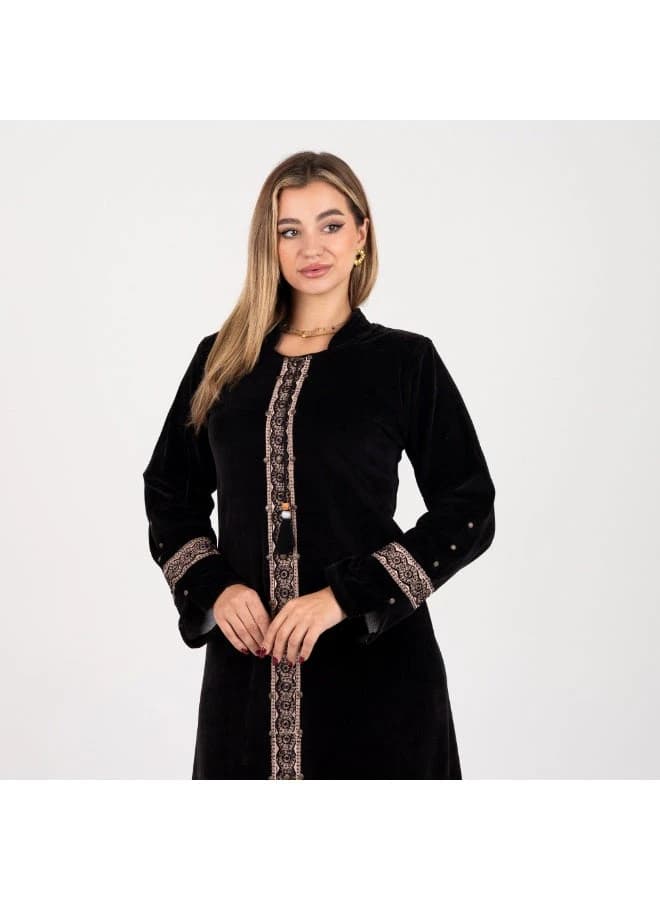 ZECOTEX Velvet Abaya Elegant Embroidery