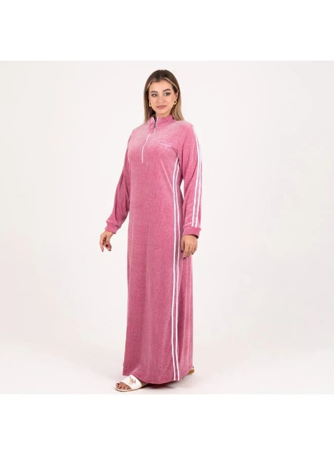 ZECOTEX Sporty Velvet Winter Jalabiya with Long Zip
