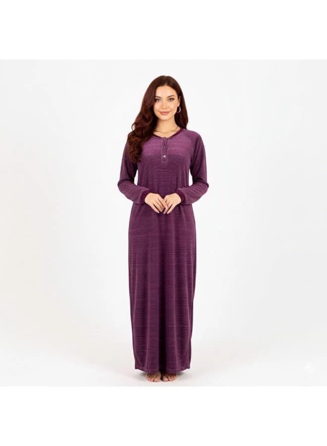 ZECOTEX Royal Purple Velvet Winter Galabeya