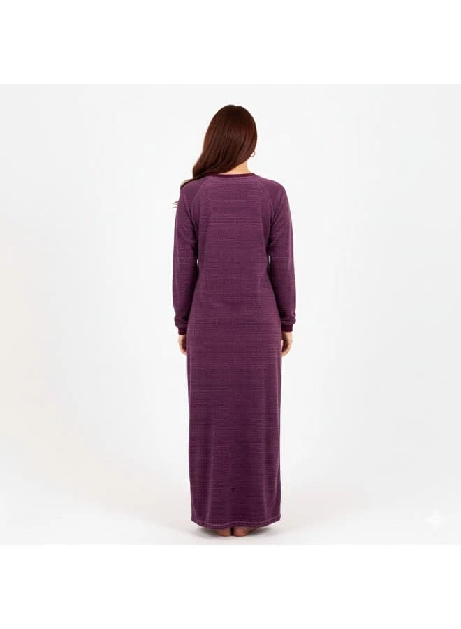 ZECOTEX Royal Purple Velvet Winter Galabeya
