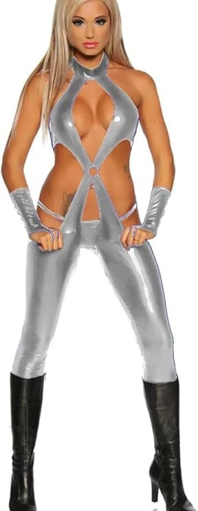 Silver Leather Lingerie No Boot Salpot