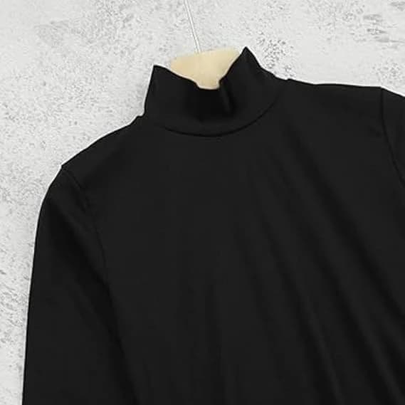 Elegant Long Sleeve Maxi Dress With High Kolla For Women Cotton
