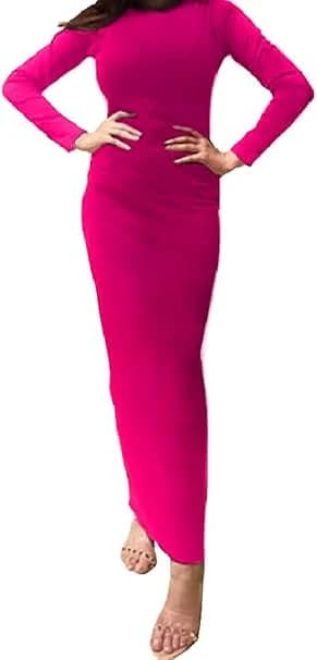 Women's Long Fuchsia Dress