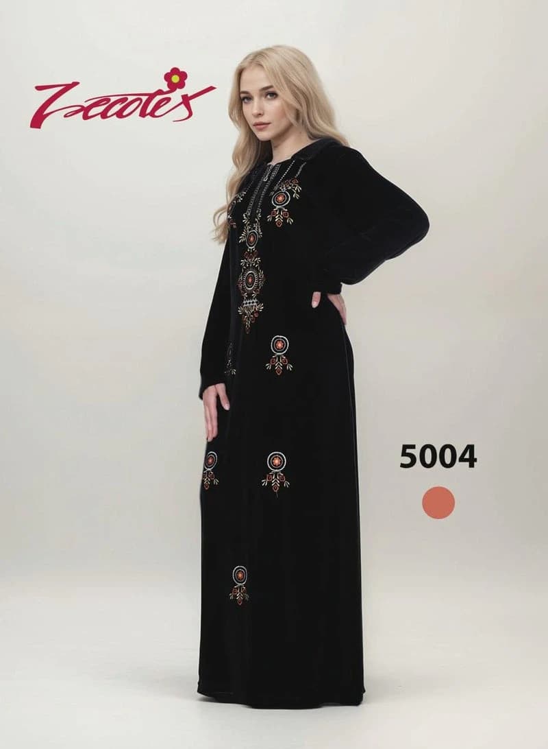 ZECOTEX Embroidered Long Nightgown