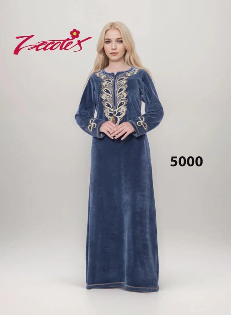 ZECOTEX Embroidered Winter Nightgown