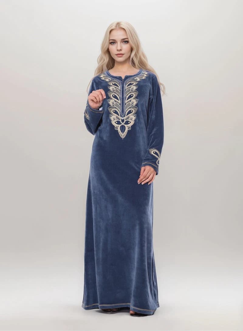 ZECOTEX Embroidered Winter Nightgown