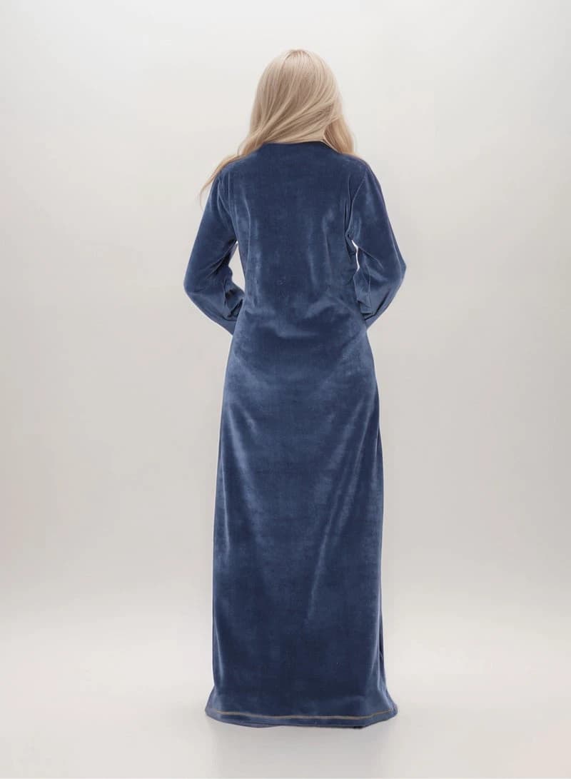 ZECOTEX Embroidered Winter Nightgown