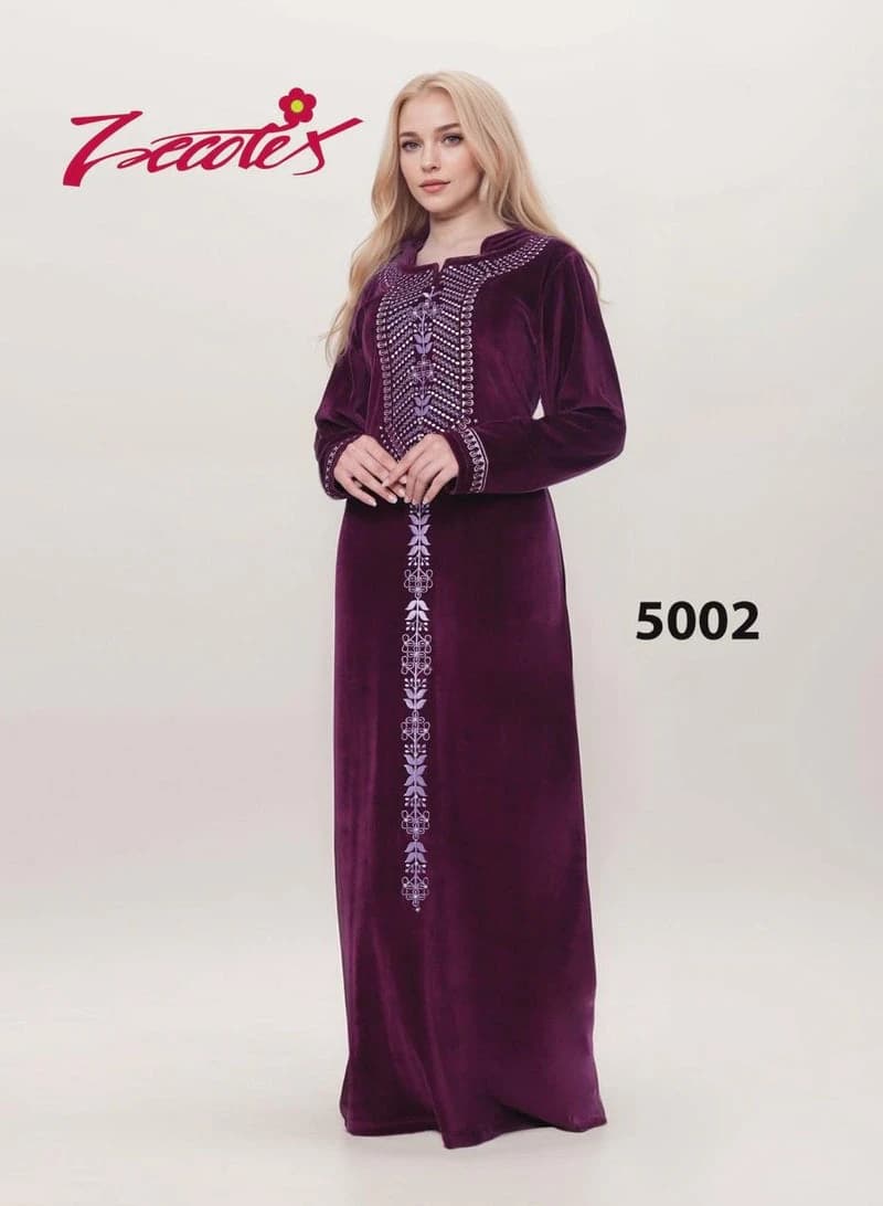 ZECOTEX Embroidered Winter Nightgown