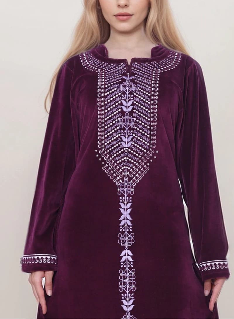 ZECOTEX Embroidered Winter Nightgown