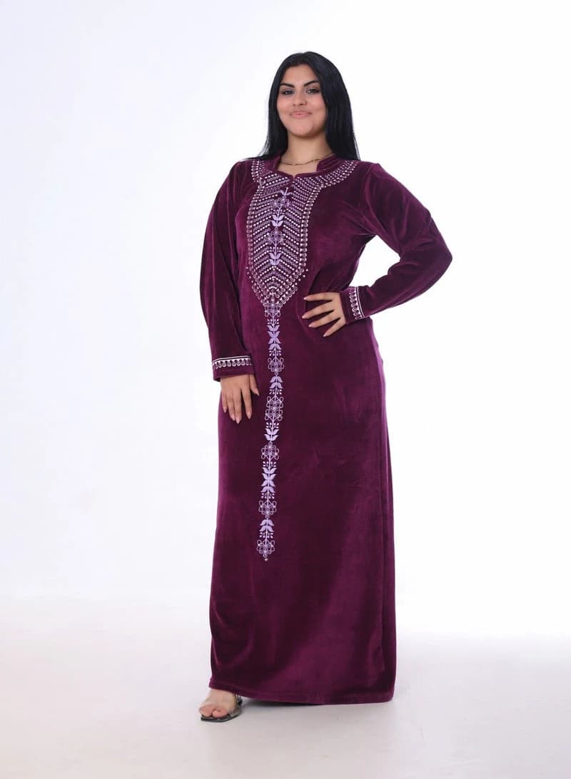 ZECOTEX Embroidered Winter Nightgown