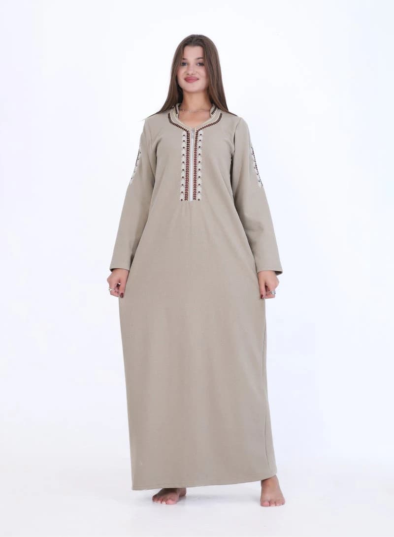 ZECOTEX Embroidered Winter Nightgown