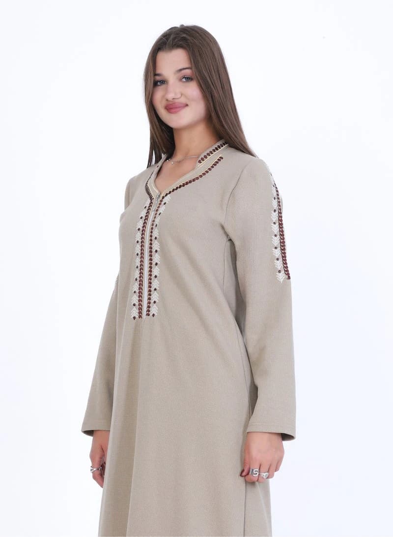 ZECOTEX Embroidered Winter Nightgown