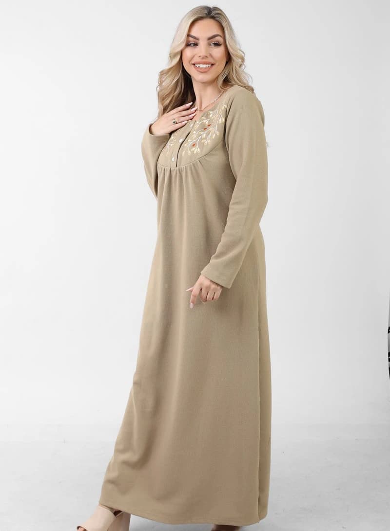 ZECOTEX Distinctive Embroidered Nightgown