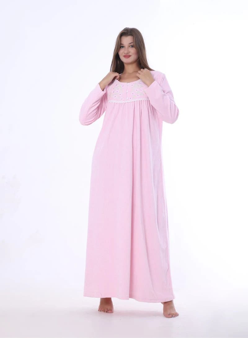 ZECOTEX Embroidered Winter Nightgown