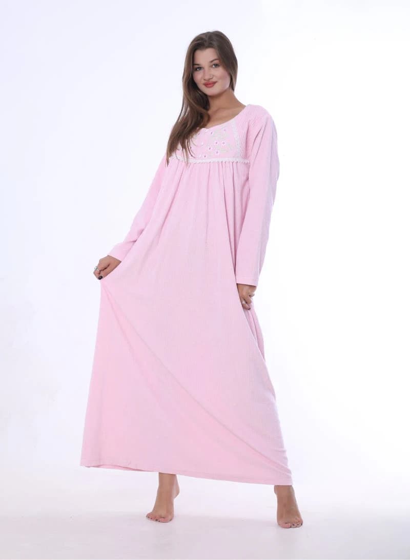ZECOTEX Embroidered Winter Nightgown