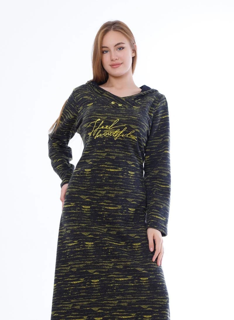 ZECOTEX Embroidered Winter Nightgown