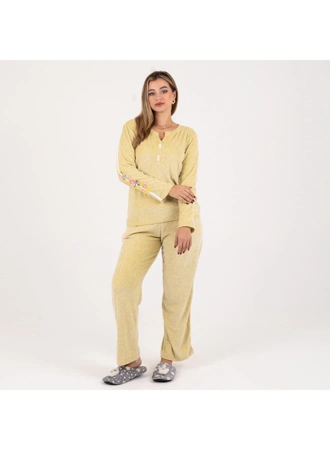 ZECOTEX Embroidered Winter Pajama & Loungewear Set