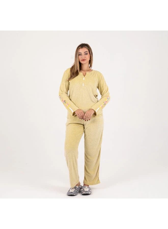 ZECOTEX Embroidered Winter Pajama & Loungewear Set