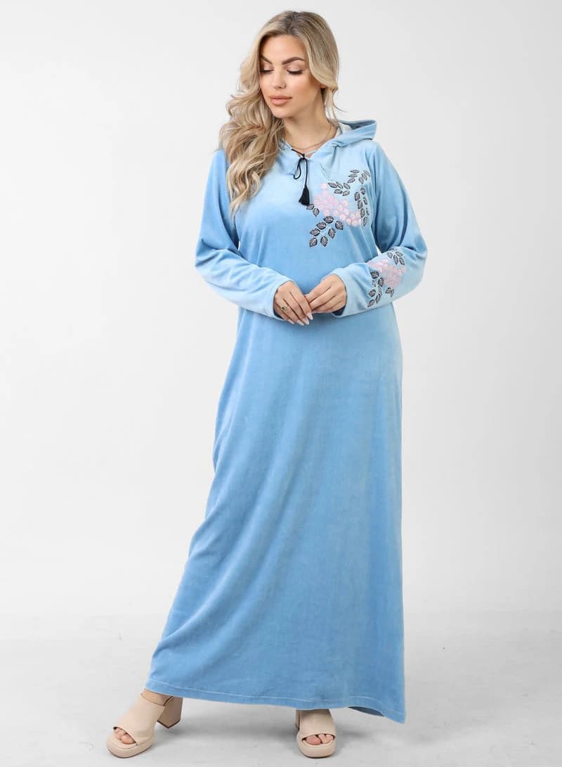 ZECOTEX Embroidered Winter Nightgown