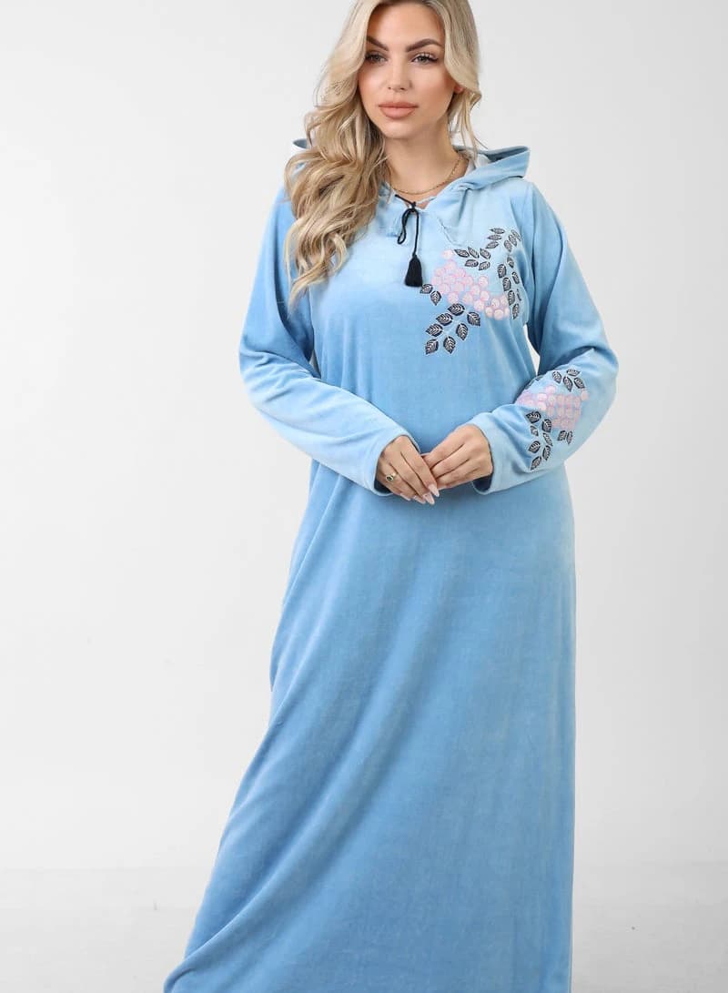 ZECOTEX Embroidered Winter Nightgown