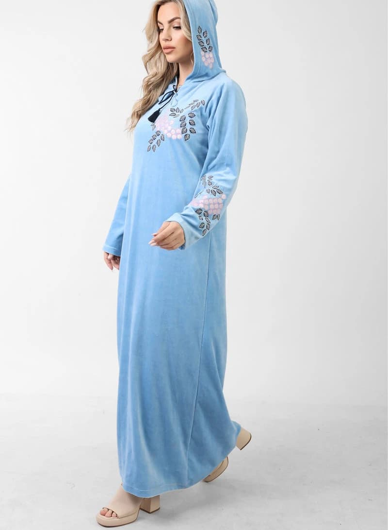 ZECOTEX Embroidered Winter Nightgown
