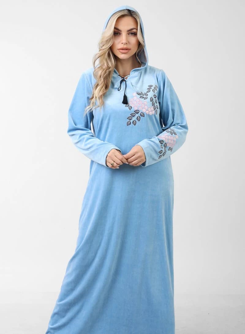 ZECOTEX Embroidered Winter Nightgown