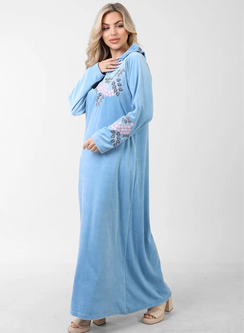 ZECOTEX Embroidered Winter Nightgown