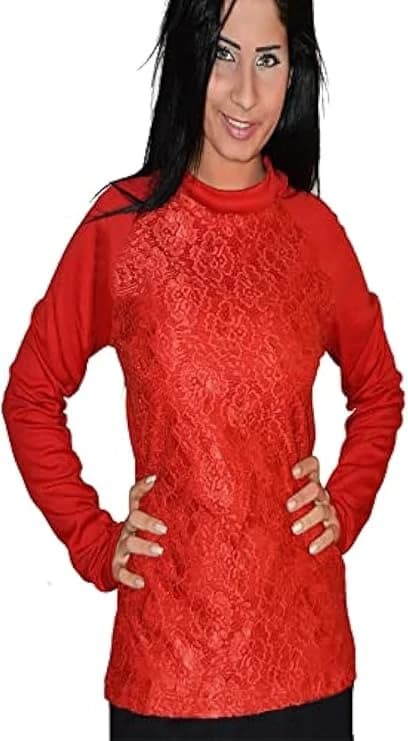 Women's Lace Back Cotton Blouse