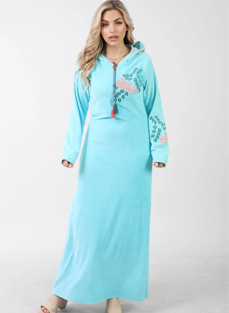 ZECOTEX Embroidered Winter Nightgown
