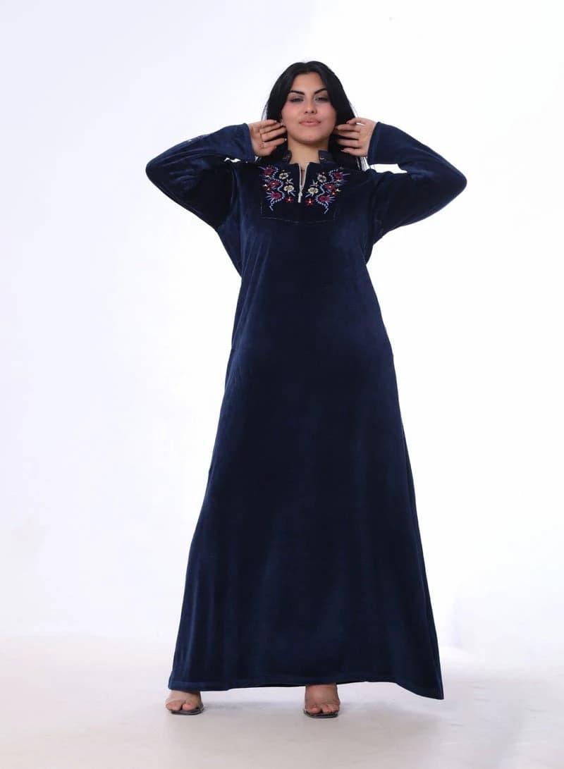 ZECOTEX Embroidered Winter Nightgown