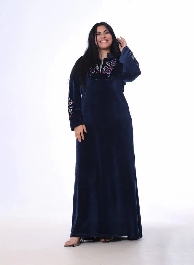 ZECOTEX Embroidered Winter Nightgown