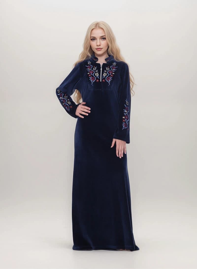ZECOTEX Embroidered Winter Nightgown