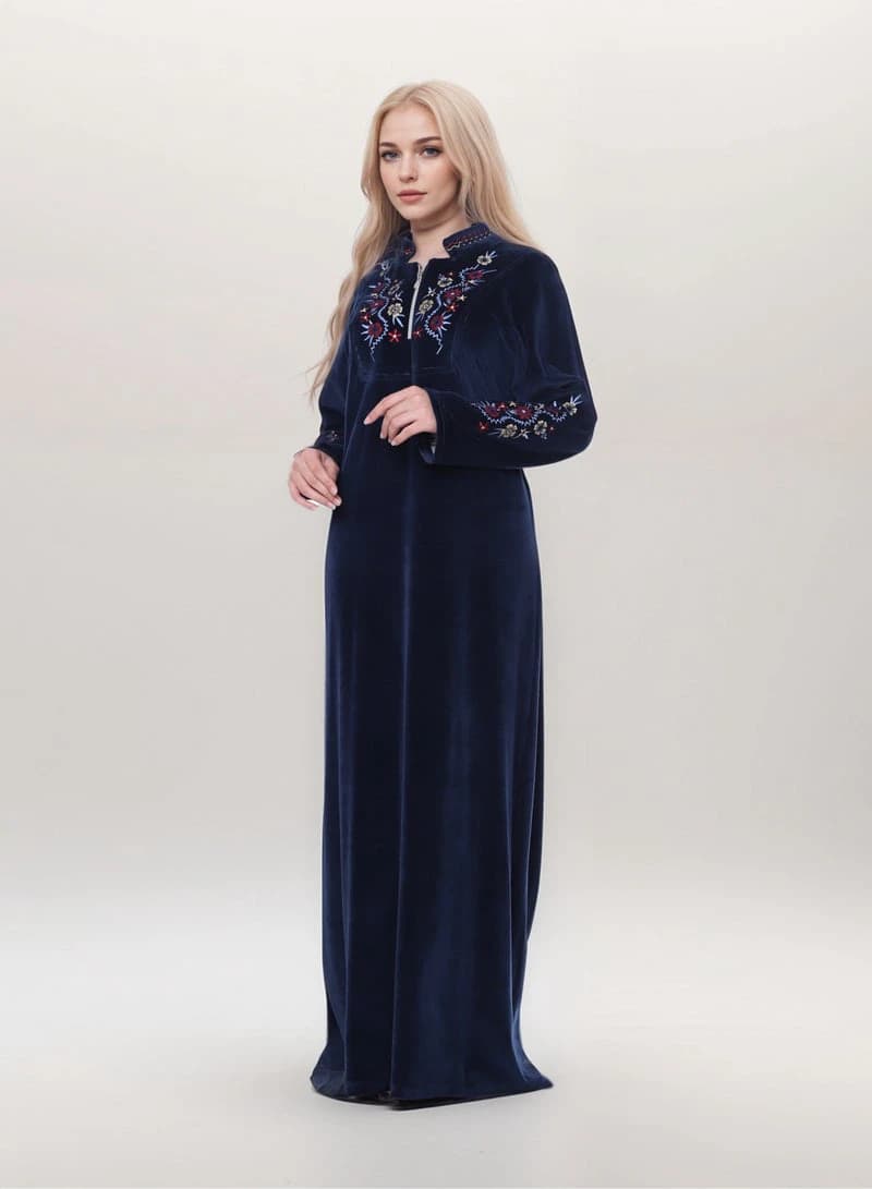ZECOTEX Embroidered Winter Nightgown