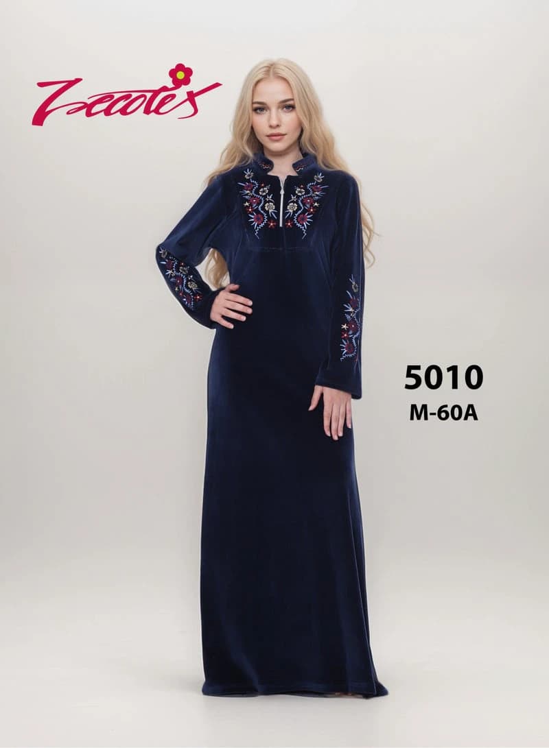 ZECOTEX Embroidered Winter Nightgown